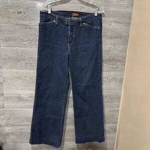 Levi's 545 Genuinely Crafted Cropped Flare Dark Blue Jeans Womens 32x27